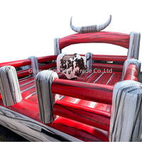 Boîte de contrôle de taureau de rodéo mécanique tour de taureau gonflable rebondissant deux joueurs taureau mécanique