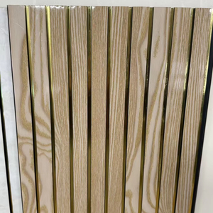 Panneaux rainurés en PVC Golden Line, ignifuges, décoratifs pour murs intérieurs, <span class=keywords><strong>grille</strong></span> de plafond - Product Image 1
