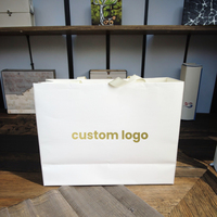 Sac en papier d'art biodégradable de luxe pour l'emballage de détail, avec logo gaufré, marquage à chaud et poignée longue, idéal pour vêtements, chaussures et accessoires