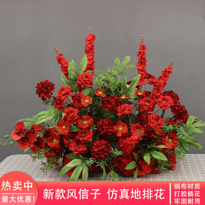 Arrangement de fleurs artificielles, jacinthes miniatures, décorations de mariage, fleurs en soie et plastique faites à la main pour la salle de mariage et la scène. - Product Image 2