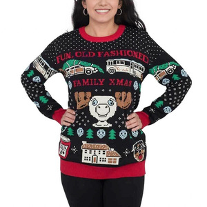 Pulls d'hiver <span class=keywords><strong>pour</strong></span> hommes en gros, motif animal, flocons de neige, cœurs, rennes, tricot doux et respirant, <span class=keywords><strong>pour</strong></span> la famille et les couples - Product Image 3