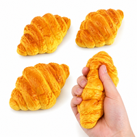 Jouet Squishy en Mousse PU Personnalisé en Forme de Croissant, à Remontée Lente, Anti-Stress, Vente en Gros Fabricant