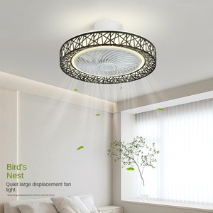 Ventilador de Techo Inteligente con Luz LED y Control Remoto, Diseño Nórdico Hueco para Sala de Estar y Dormitorio - Product Image 3