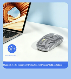 เมาส์ไร้สายบลูทูธแบบใส รุ่น Souris Silencieuse Pour Bureau สำหรับสำนักงาน รองรับโหมดคู่ ชาร์จซ้ำได้ - Product Image 5