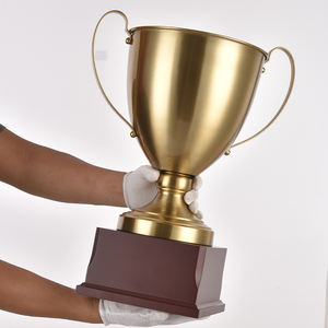 <span class=keywords><strong>2023</strong></span> Premio de trofeos de artes marciales con base de madera Trofeo chapado en oro hecho en fábrica - Product Image 2