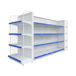 Two-Sided Retail Store <span class=keywords><strong>Display</strong></span> Stand Metálico Preto Supermercado Prateleiras Double-Sided Shop <span class=keywords><strong>Display</strong></span> <span class=keywords><strong>Rack</strong></span> - Product Image 1