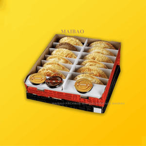 Diseño personalizado Empanada caja de embalaje para comida para llevar corrugado Kraft plegable Mailer cajas para empacar carne relleno Empanadas Dumpling - Product Image 3