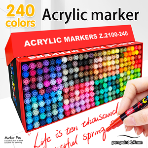 Marcadores Acrílicos de 120 Colores, Marcadores de Punta Suave, <span class=keywords><strong>Rotuladores</strong></span> de Pintura Acrílica para Madera, Piedra, Lienzo, Vidrio, Manualidades y Suministros de Arte - Product Image 4