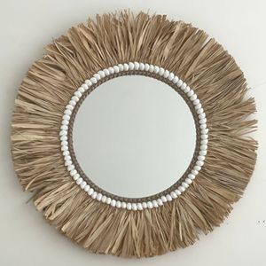 Miroir en jonc de mer au Design moderne, fait à la main, décoration murale de maison, Vintage naturel, fabriqué au Vietnam, offre spéciale, - Product Image 2