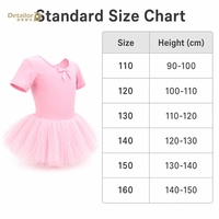 Pakaian Tari Anak Perempuan Detailor One Piece Ballet Tutu Dress Pakaian Latihan Tari Cina 95% Katun Rok Tulle Putri Grosir OEM