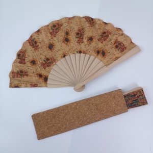 Éventails portugais en liège de 23 cm de bonne qualité, en bois, art populaire, écologiques, avec logo personnalisé, fournitures de fête, cadeau souvenir - Product Image 3
