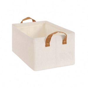 Organizador de cajones de lino de algodón personalizado, contenedores plegables para el hogar, caja de almacenamiento de tela, plegable - Product Image 1
