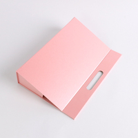 Caja Magnética Plegable Triangular, Cajas de Cartón Rígido con Asa, Papel de 2 mm de Grosor, Embalaje Personalizado con Logotipo Propio para Envío Portátil