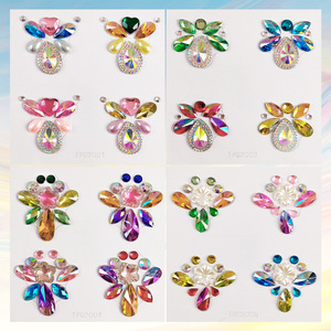 Strass Scintillants et Éclatants pour le Visage, Tatouages de Maquillage Éblouissants pour Célébrations Festives, Spectacles Scéniques - Product Image 2