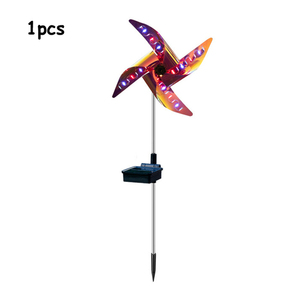 Lampes de Patio à énergie <span class=keywords><strong>solaire</strong></span>, <span class=keywords><strong>moulin</strong></span> à <span class=keywords><strong>vent</strong></span> d'extérieur 4 feuilles, lumière rotative Led paysage, lampe de <span class=keywords><strong>jardin</strong></span> <span class=keywords><strong>solaire</strong></span> étanche - Product Image 2