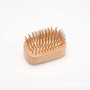 Petite <span class=keywords><strong>brosse</strong></span> à <span class=keywords><strong>cheveux</strong></span>, peigne ionique à <span class=keywords><strong>cheveux</strong></span> longs avec manche en bois Vente directe d'usine <span class=keywords><strong>Amazon</strong></span> pour usage domestique et massage pour enfants femmes épais et <span class=keywords><strong>bouclés</strong></span> - Product Image 4
