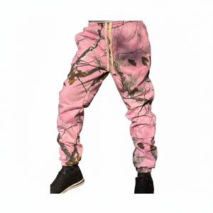 Pantalones Anchos de Camuflaje para Mujer, Cintura Alta, Felpa de Algodón, Estilo Casual y Holgado, Ropa Urbana - Product Image 1