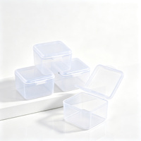 Boîte de rangement transparente en plastique avec couvercle à fermeture à pression, petite boîte de rangement transparente pour vis, bijoux, quincaillerie
