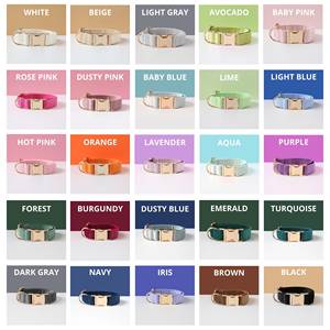 Ensemble collier et laisse Veet rose poussiéreux avec nœud papillon, robe de chien de mariage personnalisée, boucle de plaque de nom d'animal gravé - Product Image 6