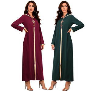 Marokkanische Dubai Abaya Kalkoen Abaya für Frauen Muslimische Mode Islamische Kleidung Kaftan Kleid Gewand - Product Image 1