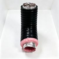 Conduits flexibles isolés en laine de verre pour CVC, avec âme intérieure en feuille d'aluminium et gaine extérieure composite en PVC, vente en gros d'usine, personnalisables