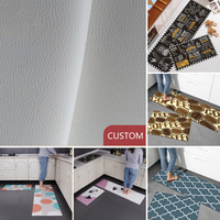 Tapis de cuisine antidérapant en PVC, imperméable à l'eau, personnalisé, tapis de sol, ensembles de tapis de cuisine antidérapant