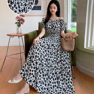 Abito Lungo Bohémien Africano da Donna, Elegante <span class=keywords><strong>Vestito</strong></span> a Strati con Maniche Corte e Stampa Etnica, Ideale per le Vacanze - Product Image 4