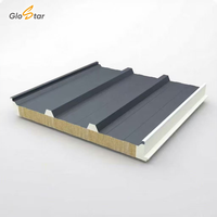 Panneaux muraux sandwich en laine de roche GLOSTAR ignifuges, insonorisants et écologiques de 50 mm, panneaux de toiture, panneaux pour salles blanches, design moderne