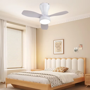 Hiện đại đơn giản Trắng quạt trần phòng ngủ phòng khách nghiên cứu 3 cánh quạt trần BLDC Quạt trần động cơ - Product Image 2