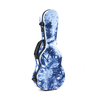 Tas Gig Ukulele Akustik Berkualitas Tinggi dari Bahan Fiberglass dengan Lapisan Beludru Biru