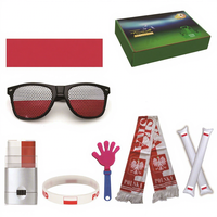Ehome Mexico Ensemble d'accessoires pour supporters : Écharpe, Lunettes, Bracelet, Claquettes, Peinture faciale, Foulard, Drapeau, Accessoires pour supporters de football américain et de football, Toile