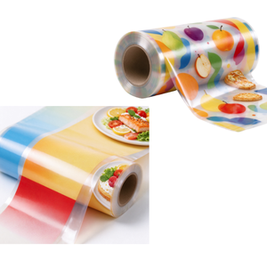 Film alimentaire en rouleau personnalisé avec logo, pour le stockage des fruits, légumes et viandes, compatible micro-ondes, film plastique PE auto-adhésif, sans BPA - Product Image 1