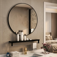 Miroir de maquillage mural rond moderne taille personnalisable avec interrupteur tactile ou capteur vente en gros en usine pour une utilisation en appartement