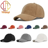 Casquette de sport minimaliste en daim Yihaoyi, couleur unie, souple, visière incurvée, protection solaire, unisexe, baseball, usage quotidien