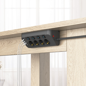 <span class=keywords><strong>Multiprise</strong></span> DeskMount à bas prix <span class=keywords><strong>avec</strong></span> <span class=keywords><strong>minuterie</strong></span> et interrupteur individuel Prise UE Standard 4 prises - Product Image 3
