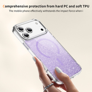Custodia per <span class=keywords><strong>iPhone</strong></span> 17 <span class=keywords><strong>Pro</strong></span> <span class=keywords><strong>Max</strong></span> <span class=keywords><strong>con</strong></span> Glitter e Brillantini, Compatibile <span class=keywords><strong>con</strong></span> MagSafe, Antiurto e <span class=keywords><strong>Protezione</strong></span> <span class=keywords><strong>Fotocamera</strong></span> - Product Image 6