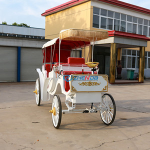 High Performance Tourist Horse Drawn European Horse Carts Wagon Carriage Wedding Electric Horse Carriage - Product Image 4