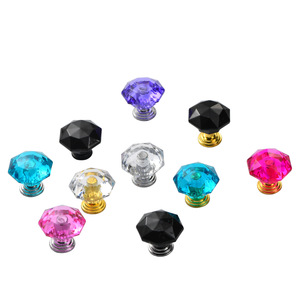 Modern Minimalist Colored Acrylic Single Hole Handle Geometric Furniture <b>Knob</b> For Wardrobe Bedroom Use - Product Image 5