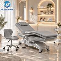 Nouveau Lit de Thérapie Esthétique pour Salon de Soins, Lit Cosmétique à 3 Moteurs, Lit de Beauté pour Cils, Table de Massage Électrique Chauffante pour Soins du Visage