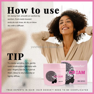 Crème Coiffante Définissante 2-en-1 pour <span class=keywords><strong>Cheveux</strong></span> Bouclés, Ondulés et <span class=keywords><strong>Afro</strong></span>, Hydratante et Adoucissante, Marque Blanche, 250g, Vente en Gros - Product Image 6