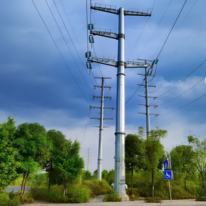 Poste <span class=keywords><strong>de</strong></span> Acero Tubular Galvanizado en Caliente <span class=keywords><strong>de</strong></span> Alta Calidad <span class=keywords><strong>de</strong></span> 33kV 132kV <span class=keywords><strong>para</strong></span> Sistema <span class=keywords><strong>de</strong></span> Líneas <span class=keywords><strong>de</strong></span> Transmisión y Red Eléctrica - Product Image 1