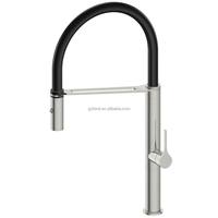 Robinet de cuisine à ressort extractible, monocommande, à poser sur plan, eau chaude/froide, pour usage domestique, hôtelier et professionnel