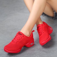 Chaussures de danse jazz modernes pour femmes, légères, avec talon coussiné, empeigne en mesh et PU, chaussures de danse durables