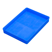 Bac de rangement rectangulaire en plastique empilable, durable, étanche, pour usage commercial et logistique