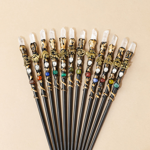 Bacchetta di Cristallo di Quarzo Naturale con 12 Segni Zodiacali, Punta Singola, per <span class=keywords><strong>Rituali</strong></span> di Guarigione, Vendita all'Ingrosso - Product Image 4