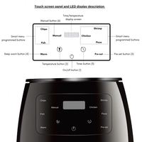 Four à Friture Électrique Numérique Multifonctionnel 6L, Cuiseur Sans Huile, Rôtissoire Préprogrammée, Déshydrateur, Grille-pain pour Utilisation en Voiture