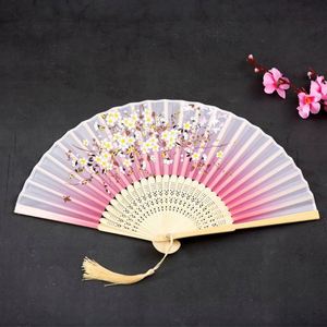 2023 Custom Printed logo Personalized Bamboo Paper and Fabric Folding Hand Fans - Product Image 2