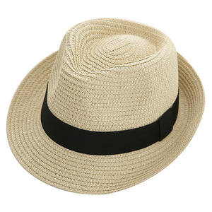 Foldable Raffia Straw Fedora <strong>Hat</strong> Summer Sunshade <strong>Light</strong> Breathable Beach Travel Outdoor Custom <strong>Hat</strong> Manufacturer - Product Image 5