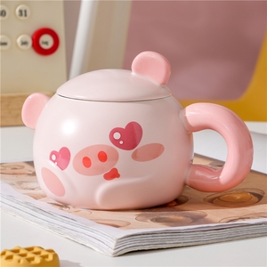 Factory Newest Price 400ML Cute Cartoon Animal <b>Mug</b> 3D <b>Ceramic</b> Cup Milk <b>Ceramic</b> <b>Mugs</b> Cartoon Cute Couple Coffee Cups - Product Image 1