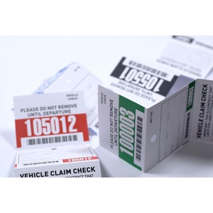 Biglietti per Valet Parking a 3 Parti <span class=keywords><strong>con</strong></span> Codice a Barre, Numerati, <span class=keywords><strong>con</strong></span> Scontrino per Ritiro Chiavi, Perforati - Product Image 5